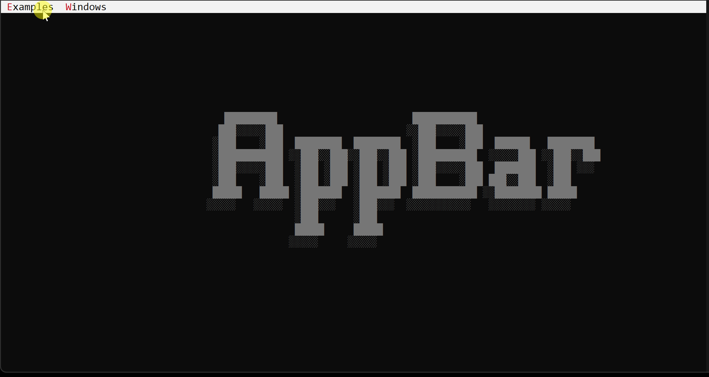 Menus — preview